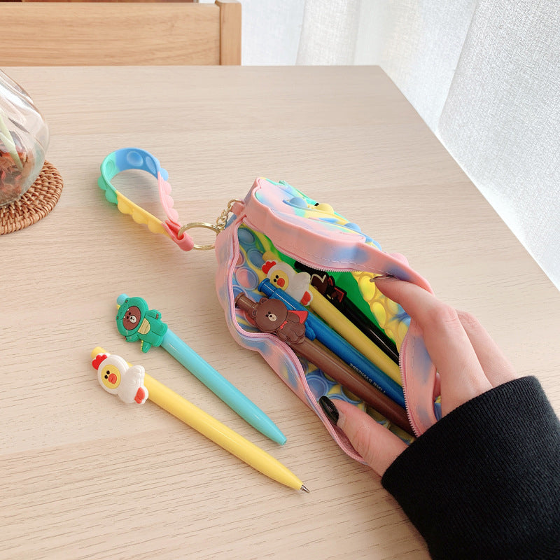 Unicorn Pop-It Pencil Case – With Wrist Strap (Assorted Colors)