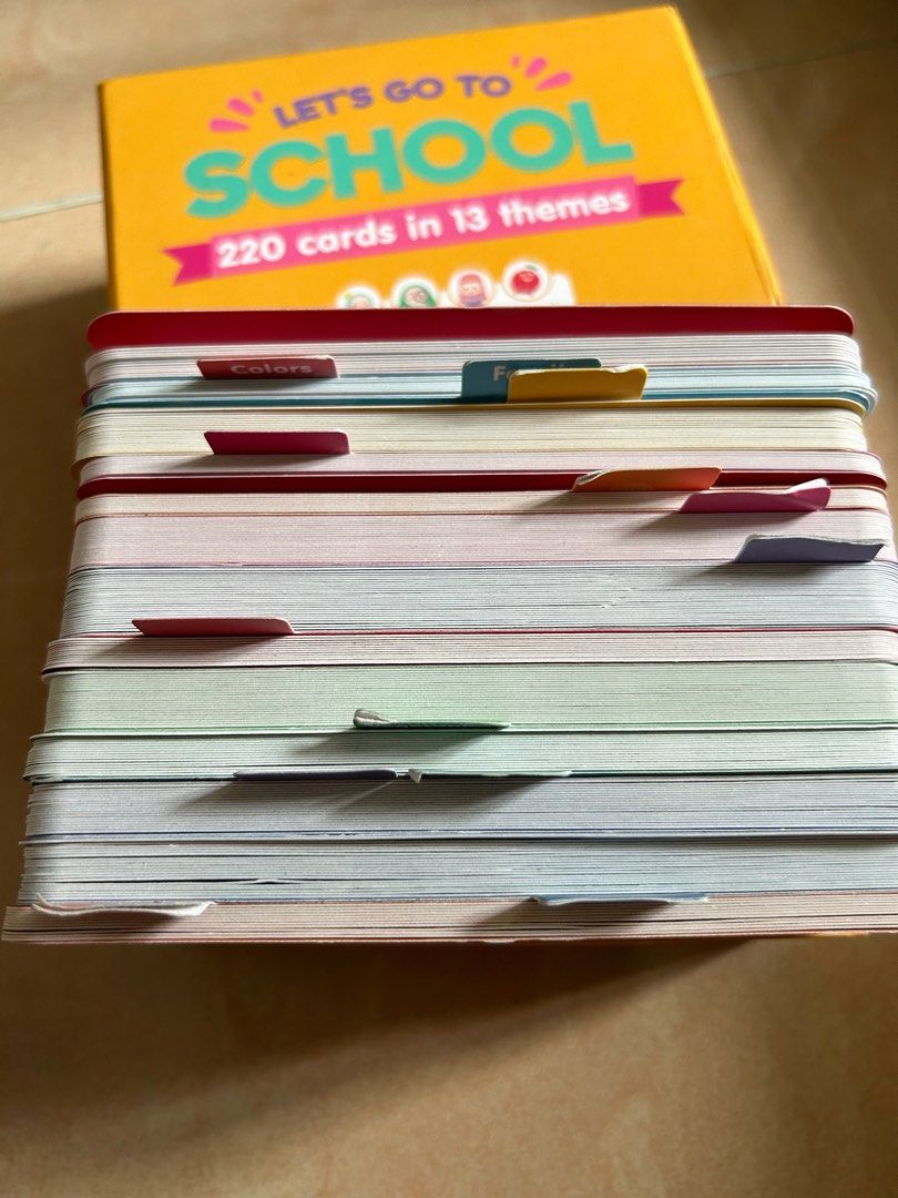 Let’s Go To School Learning Flash Cards Set – 220 Educational Cards in 13 Themes for Kids