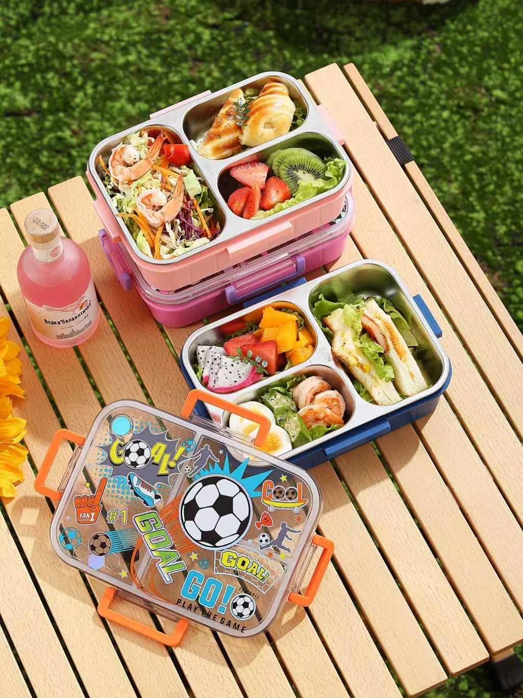 Themed Stainless Steel Lunch Box With Leak-Proof Compartments – 750Ml