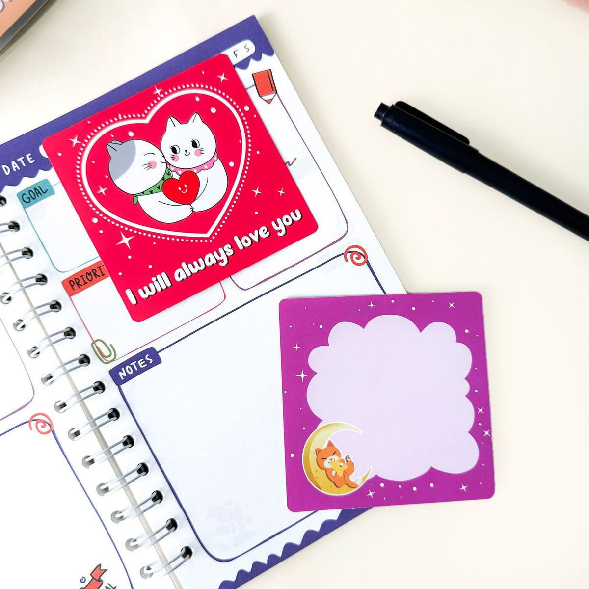 60-piece lunchbox note card set for school lunches and thoughtful messages