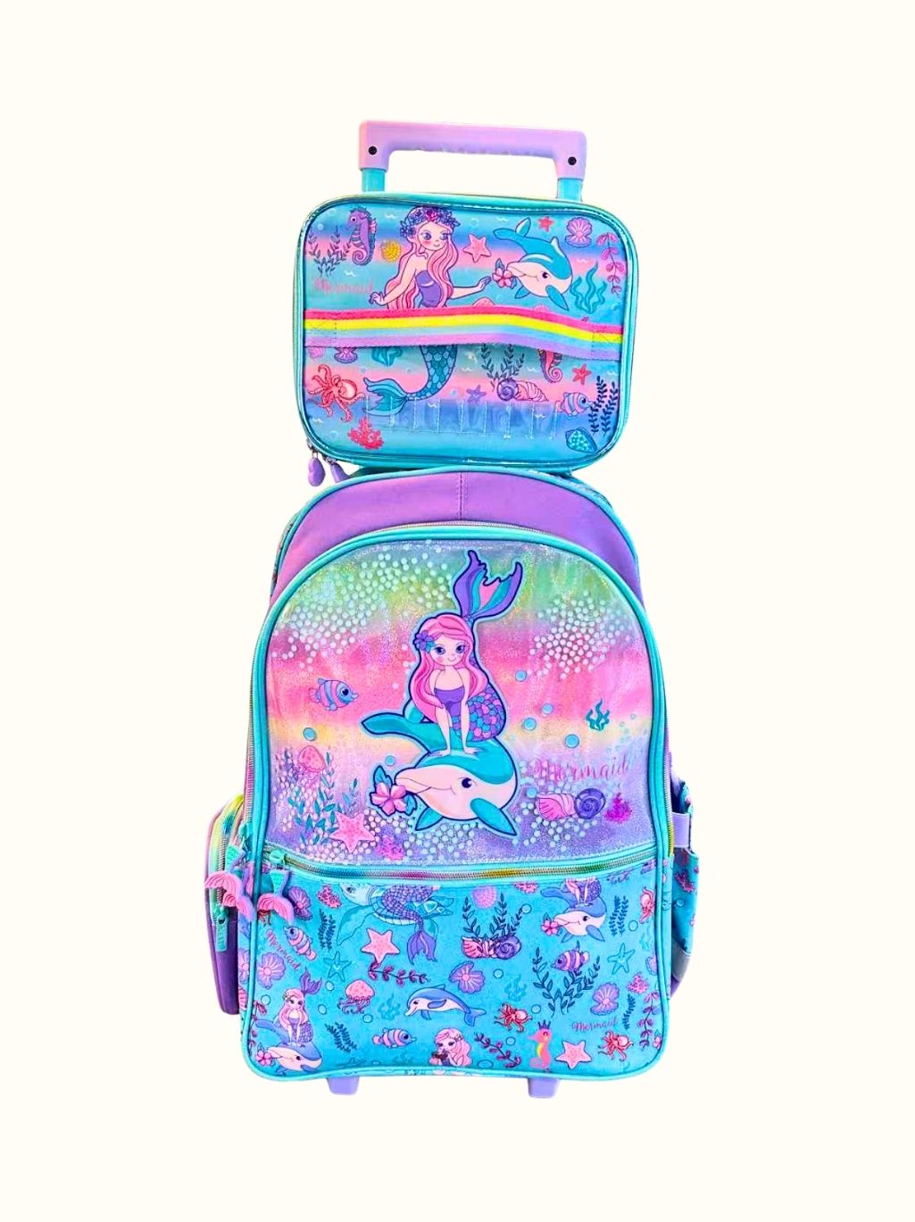 Trolley Backpack & Matching Lunch Bag Set – Spacious, Durable & Kid-Friendly