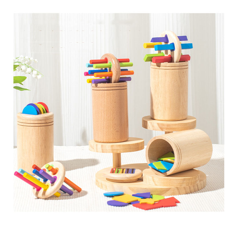 Montessori Shape & Color Sorting Box with Activity Cards