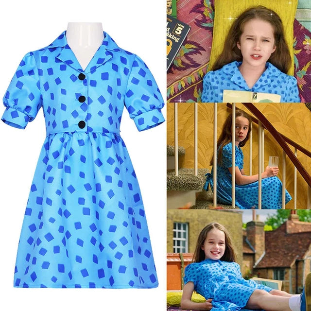 Matilda Costume Dress for Girls | Roald Dahl World Book Day Costume