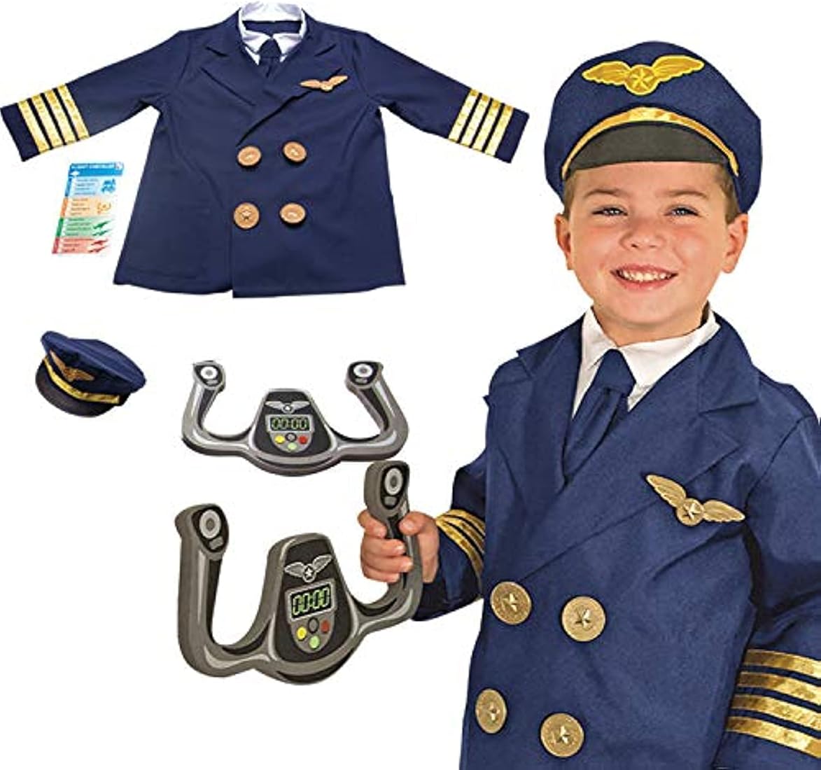 Pilot Costume for Children | Airline Captain Dress-Up Costume