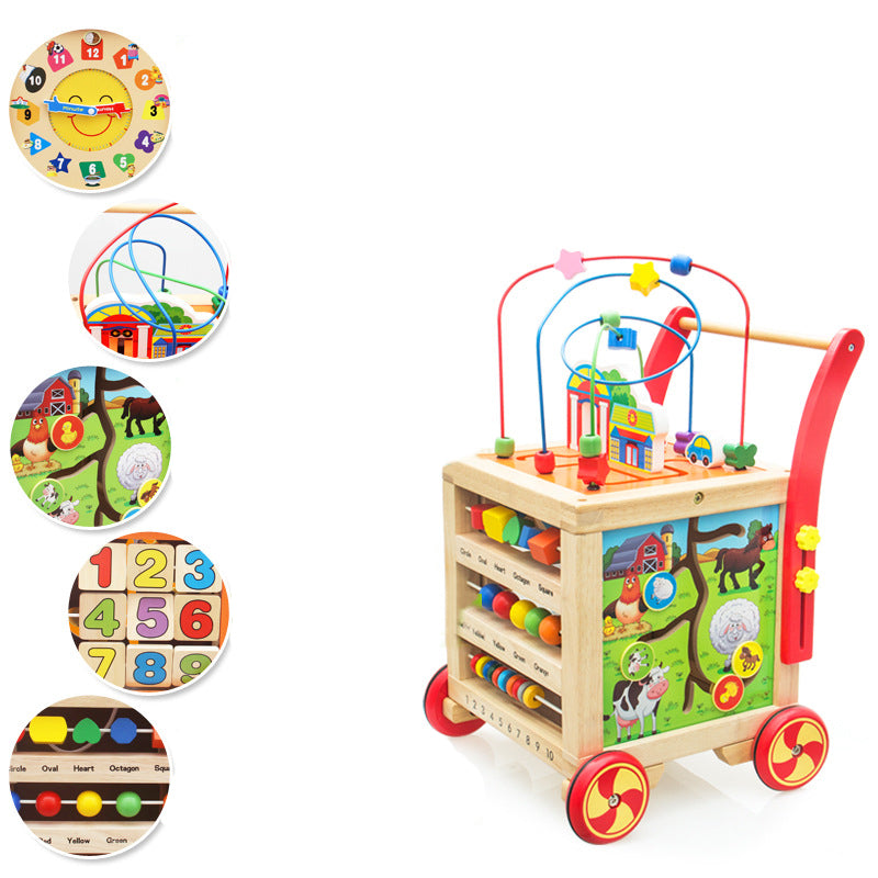 Multi Functional Wooden Baby Walker Montessori and educational