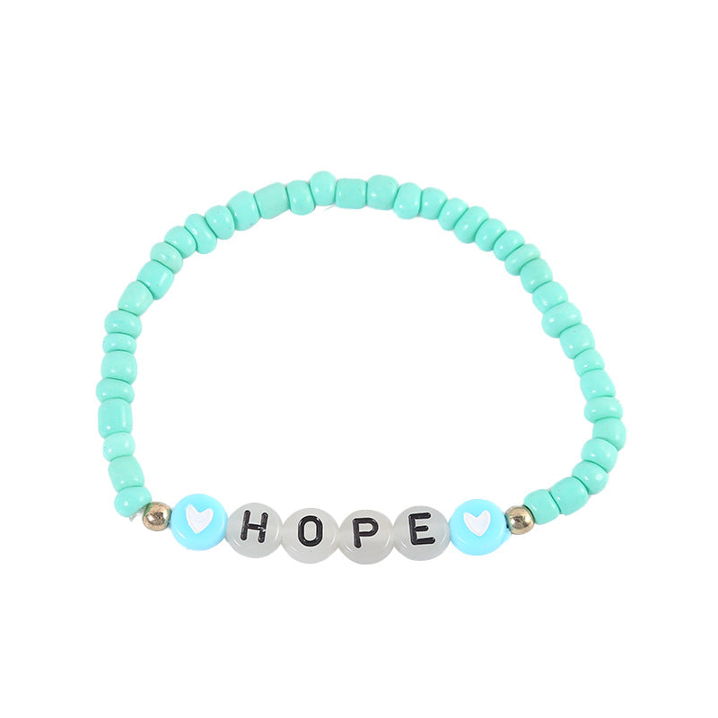 Glow Affirmation Beaded Bracelet for Kids – Motivational Word Bracelet (Multiple Colours)