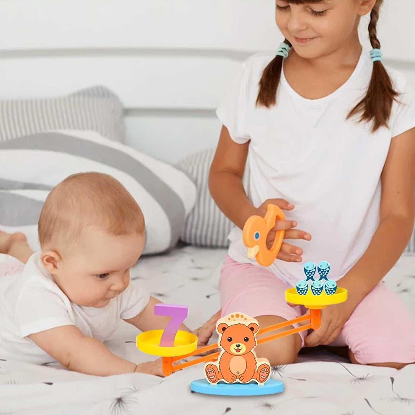 Bear Math Balance Toy – Counting & Number Learning Game