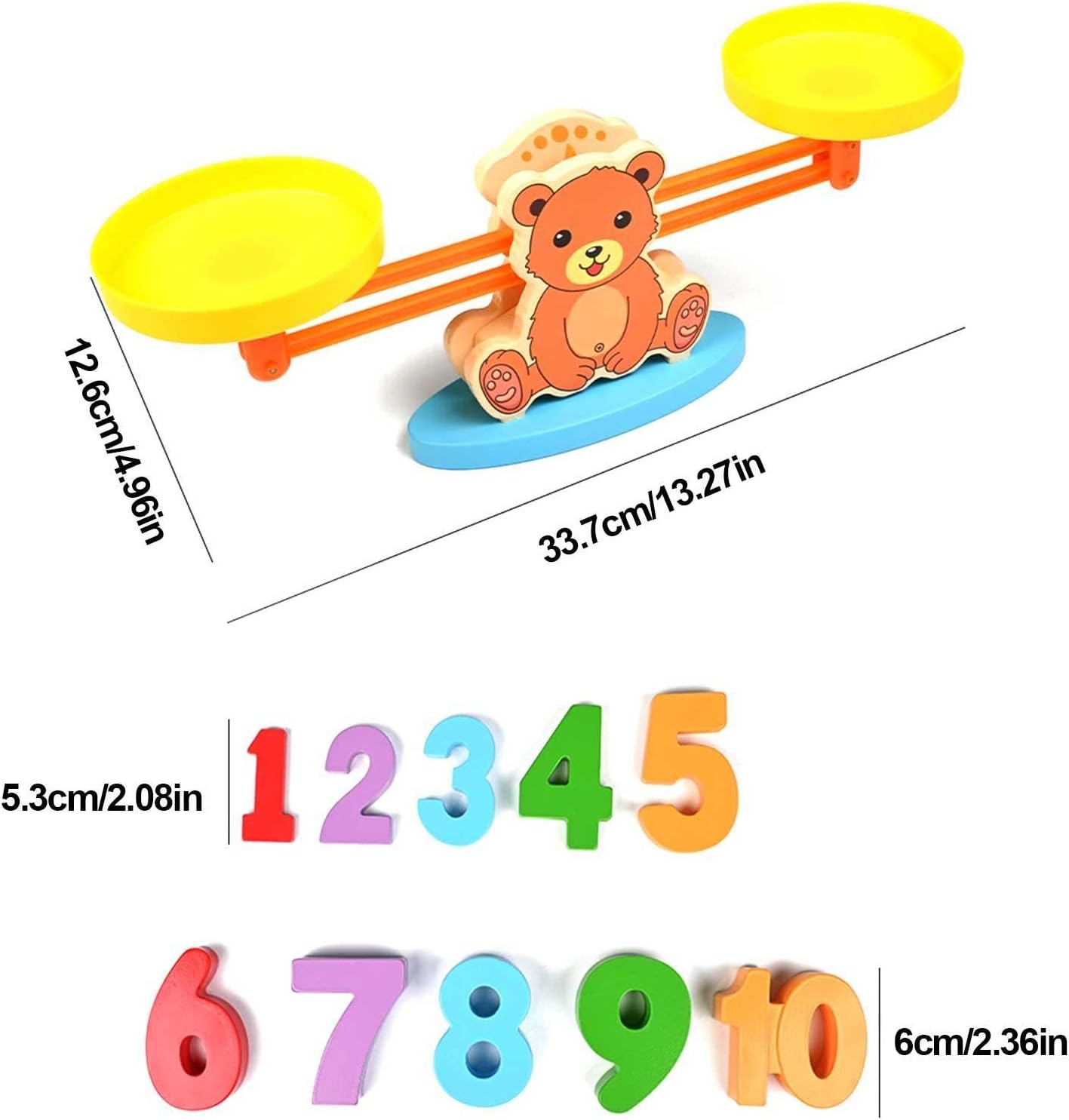 Bear Math Balance Toy – Counting & Number Learning Game