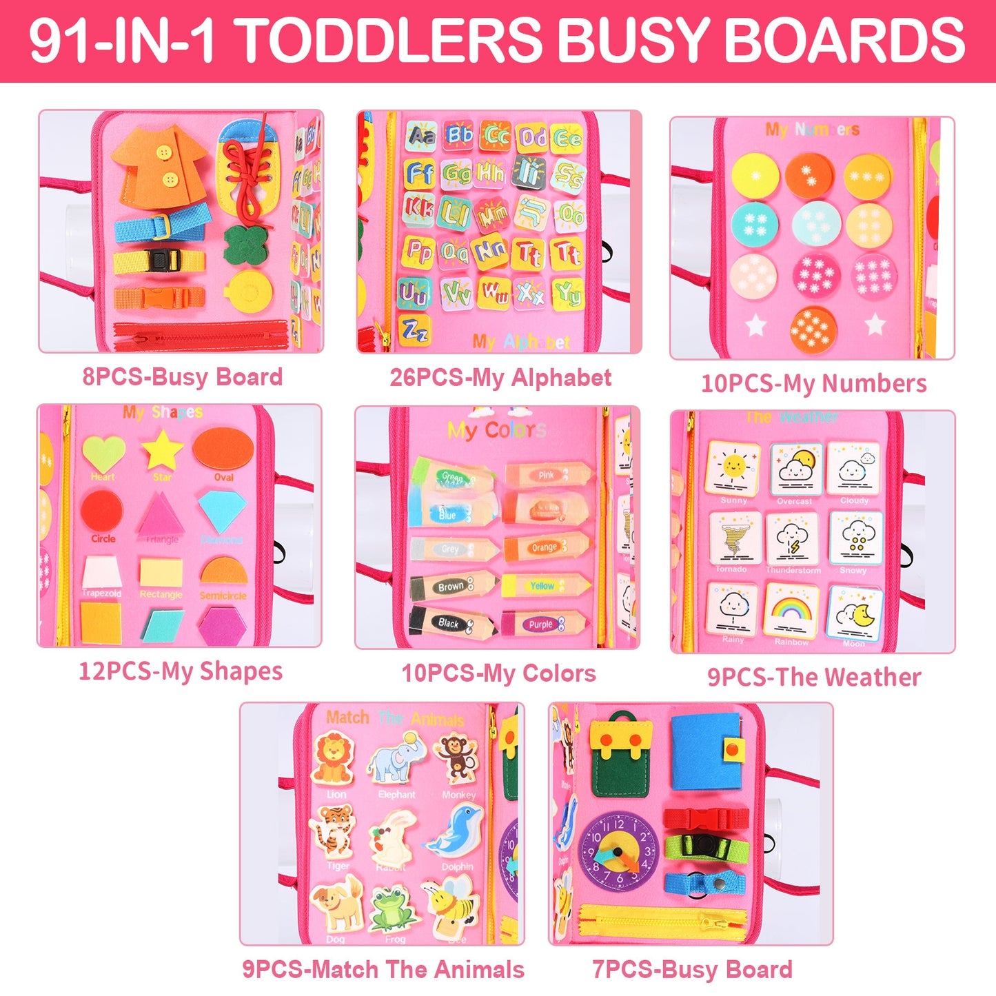 Montessori Busy Books – Detachable Pages