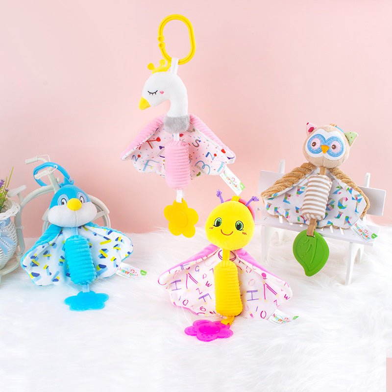 Hanging Animal Wind Chime Toys for Baby – With Teether & Crinkle Paper-bird/butterfly