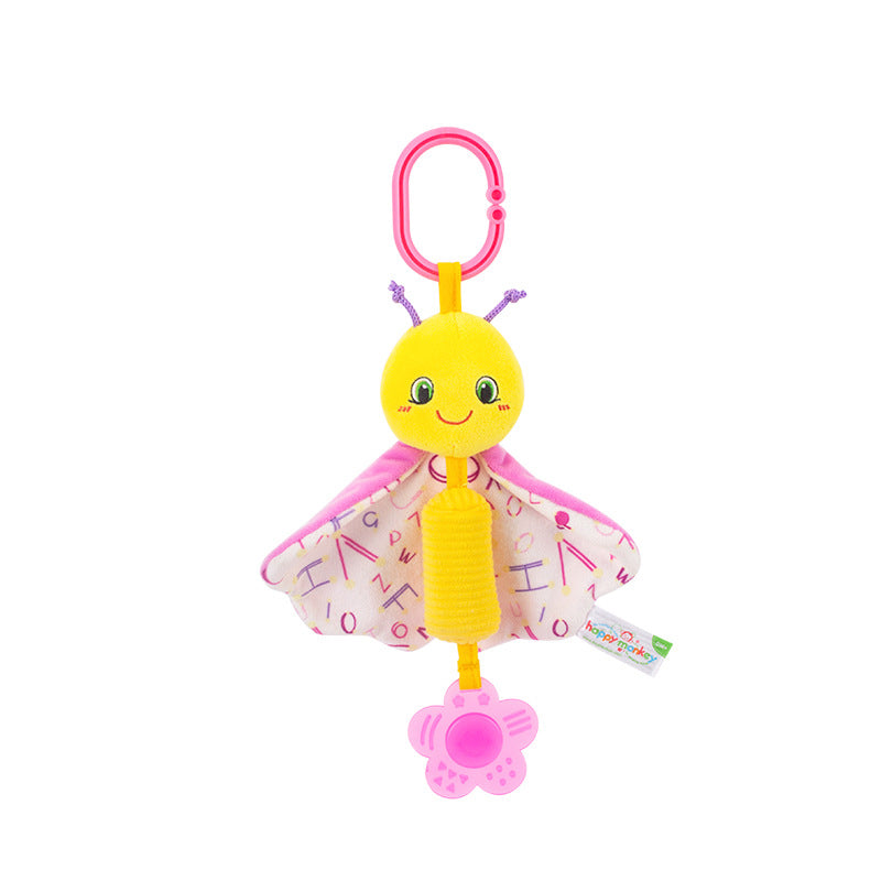 Hanging Animal Wind Chime Toys for Baby – With Teether & Crinkle Paper-bird/butterfly