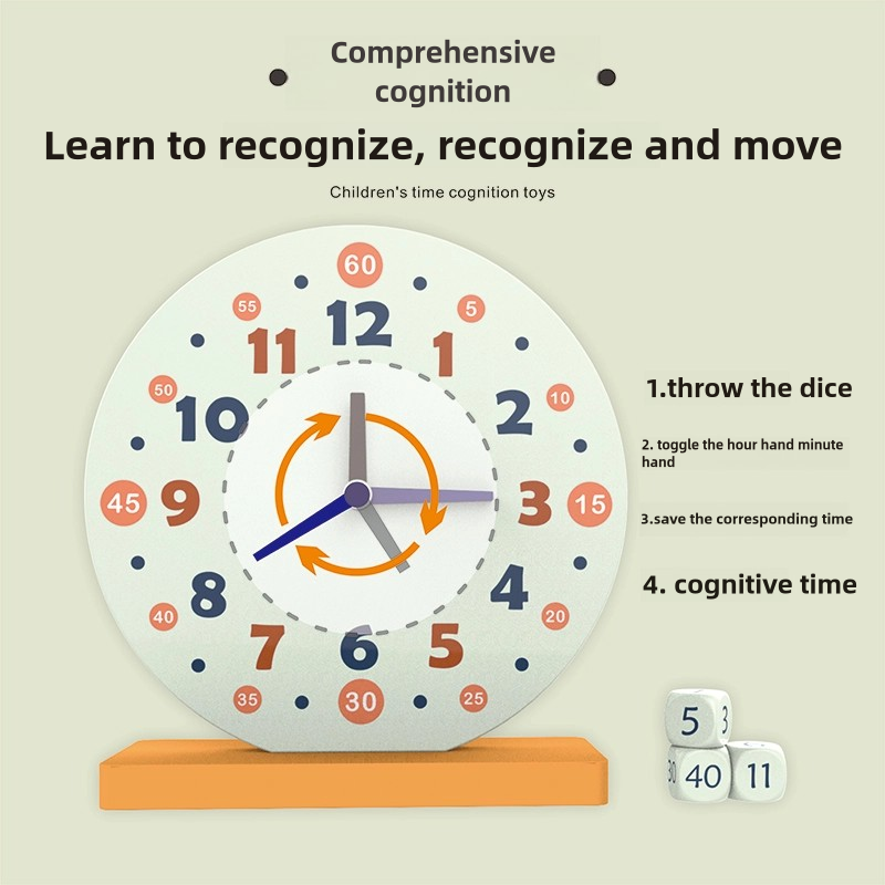 Montessori Clock Learning Set – Time-Telling Educational Toy