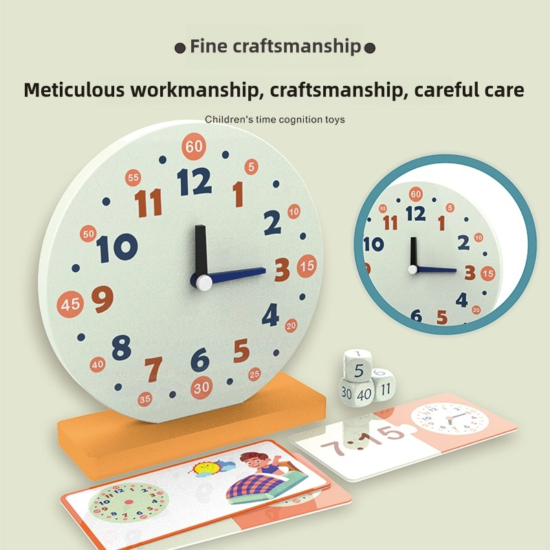 Montessori Clock Learning Set – Time-Telling Educational Toy