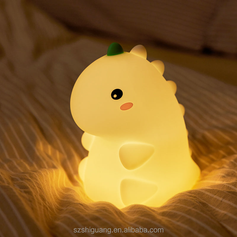 Dino LED Night Light – Rechargeable Soft Touch Lamp