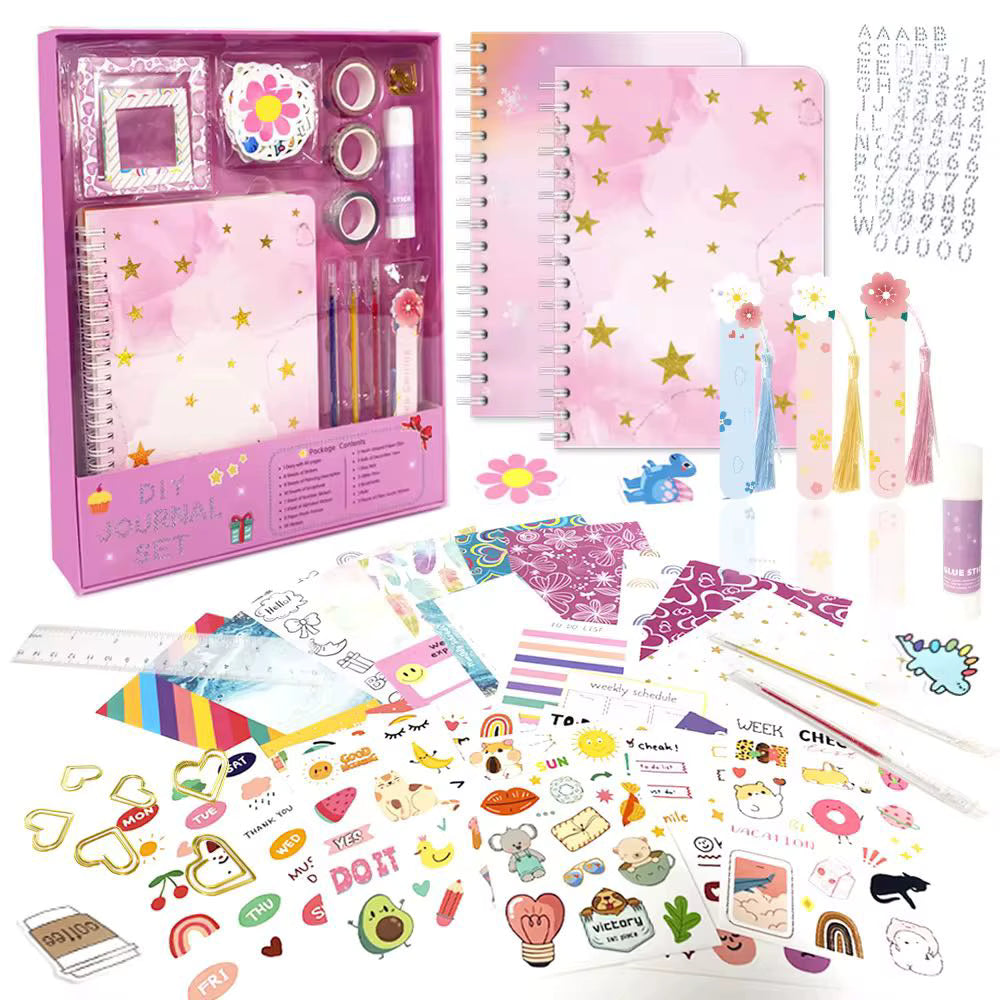 Gold Stars DIY journal kit for decorating a personal diary