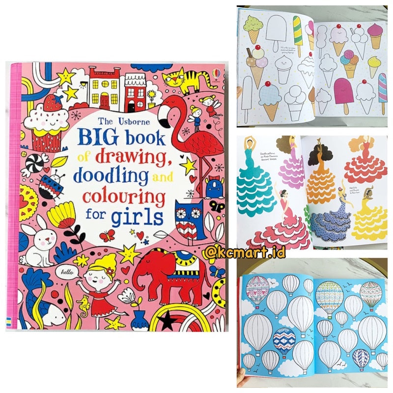Usborne Drawing Coloring Doodling Books – Set of 3