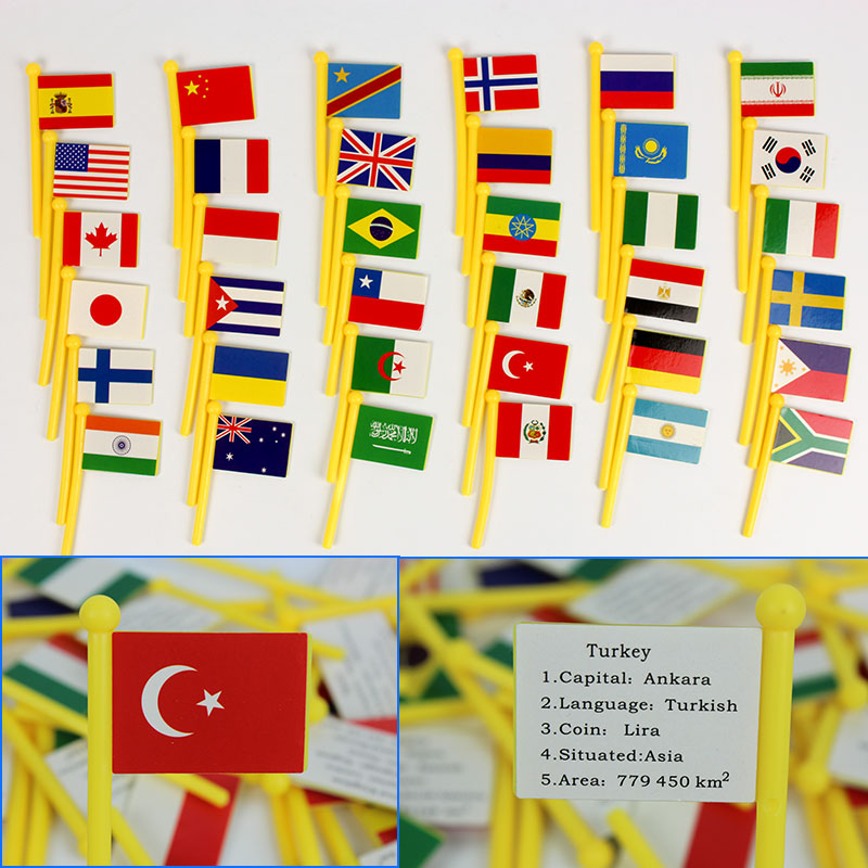3D Wooden World Map Puzzle – Flags & Countries Learning Toy (36pcs)