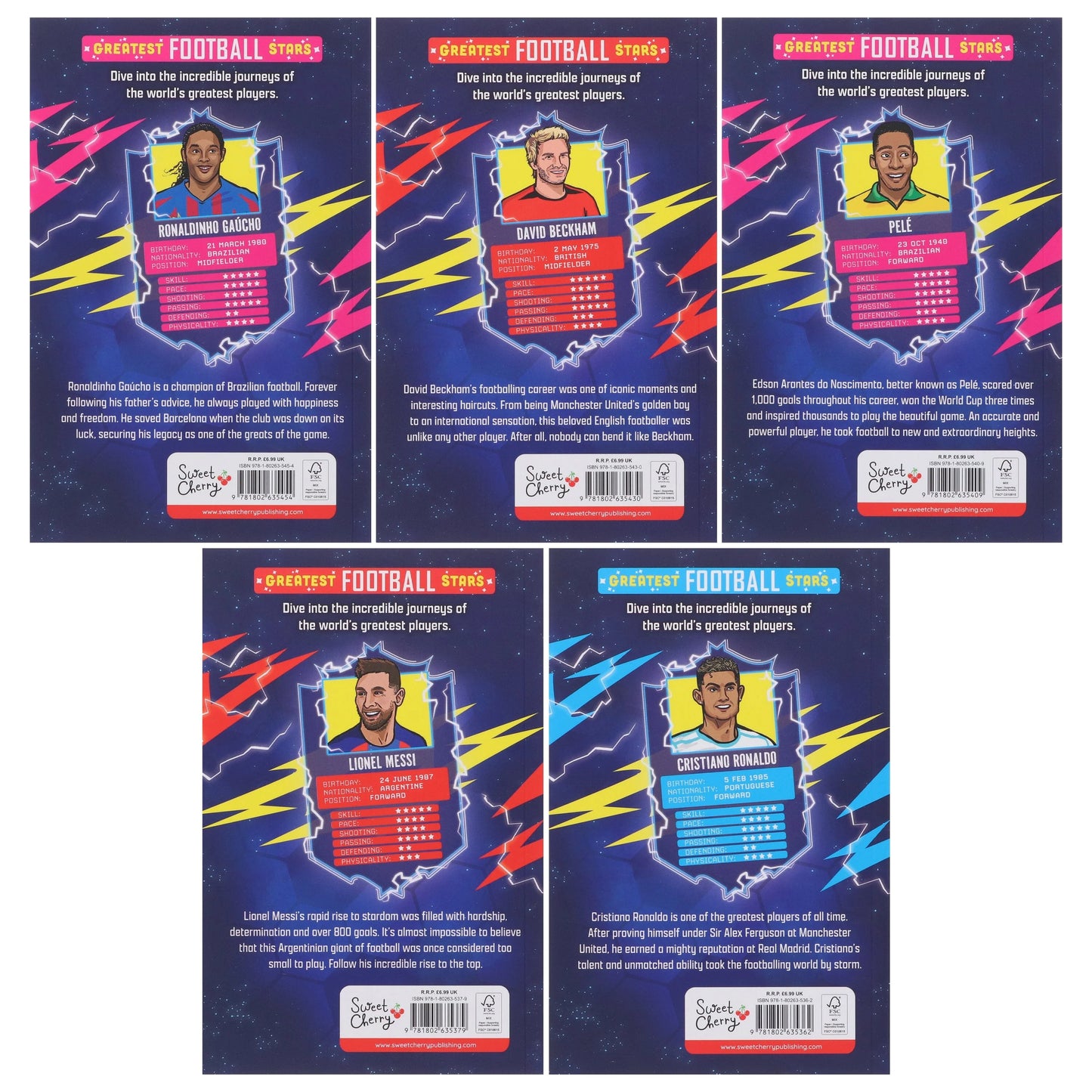 The Greatest Football Stars Series: 5 Books Collection Box Set - Ages 7-9 - Paperback