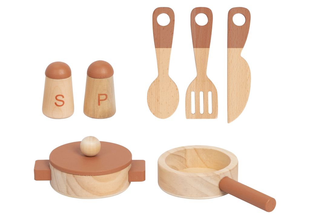 Wooden Kitchen - brown - Tooky Toy