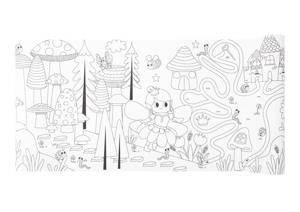 Tookyland Giant Coloring Poster – Fairy Tale & Animal Themes