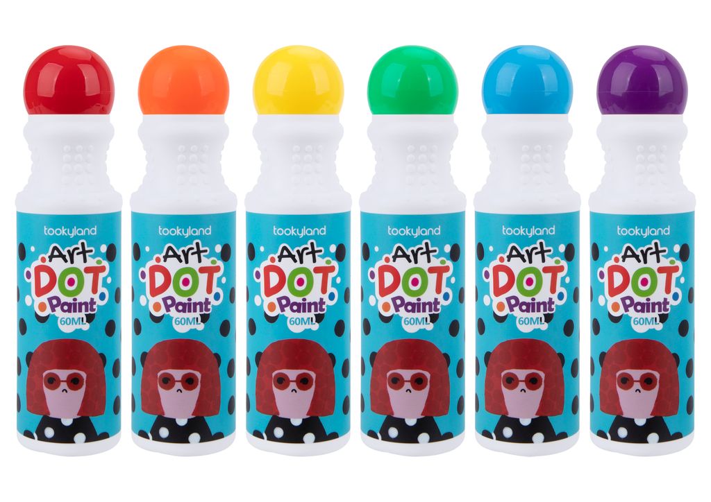 Dot Paint Kit for Kids – 2-in-1 with Coloring Book & 6 Colors