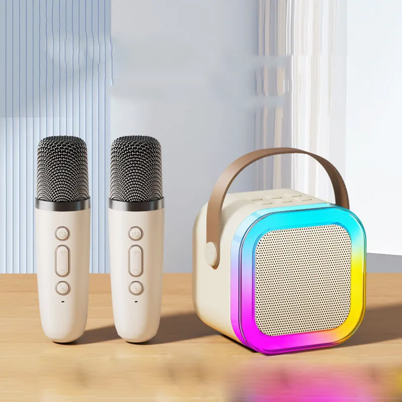 Kids Karaoke Bluetooth Speaker with Double Microphone | Voice Changing Karaoke Set
