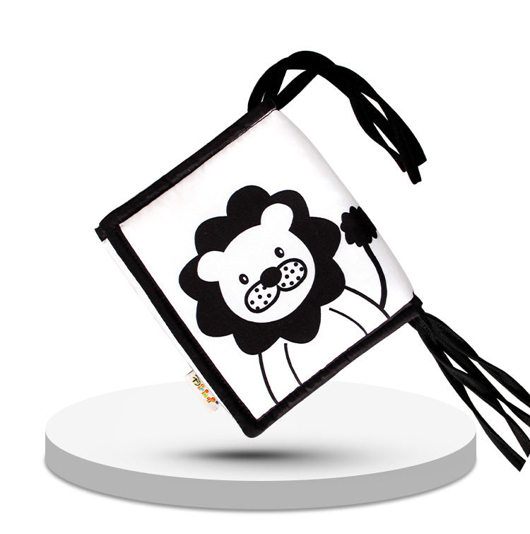 Black & White Crib Book – Lion & Friends Sensory Strip