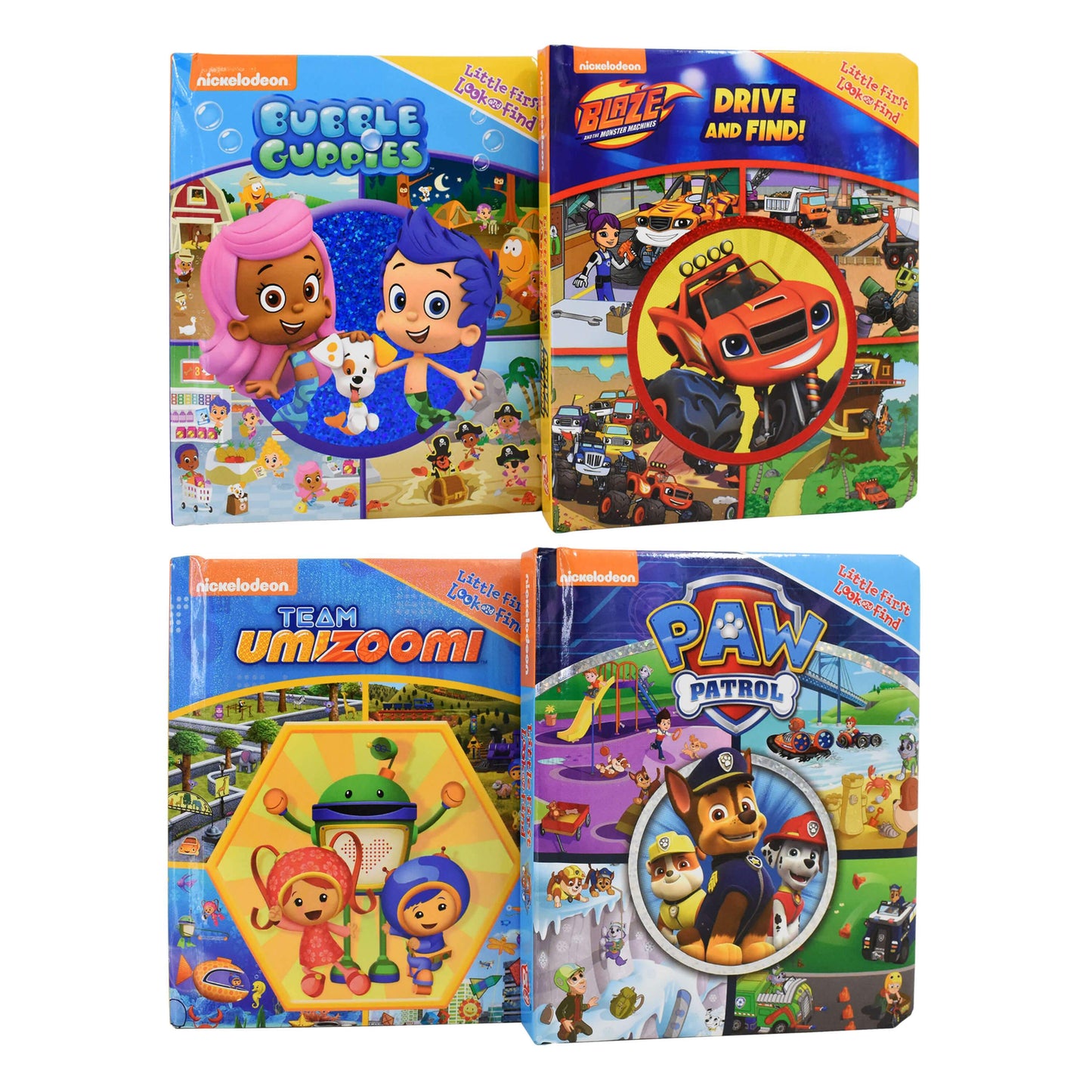 Nickelodeon Look and Find (Blaze and the Moster Machines, Paw Patrol, Bubble Guppies, Umizoomi) - Ages 0-5 - Board book