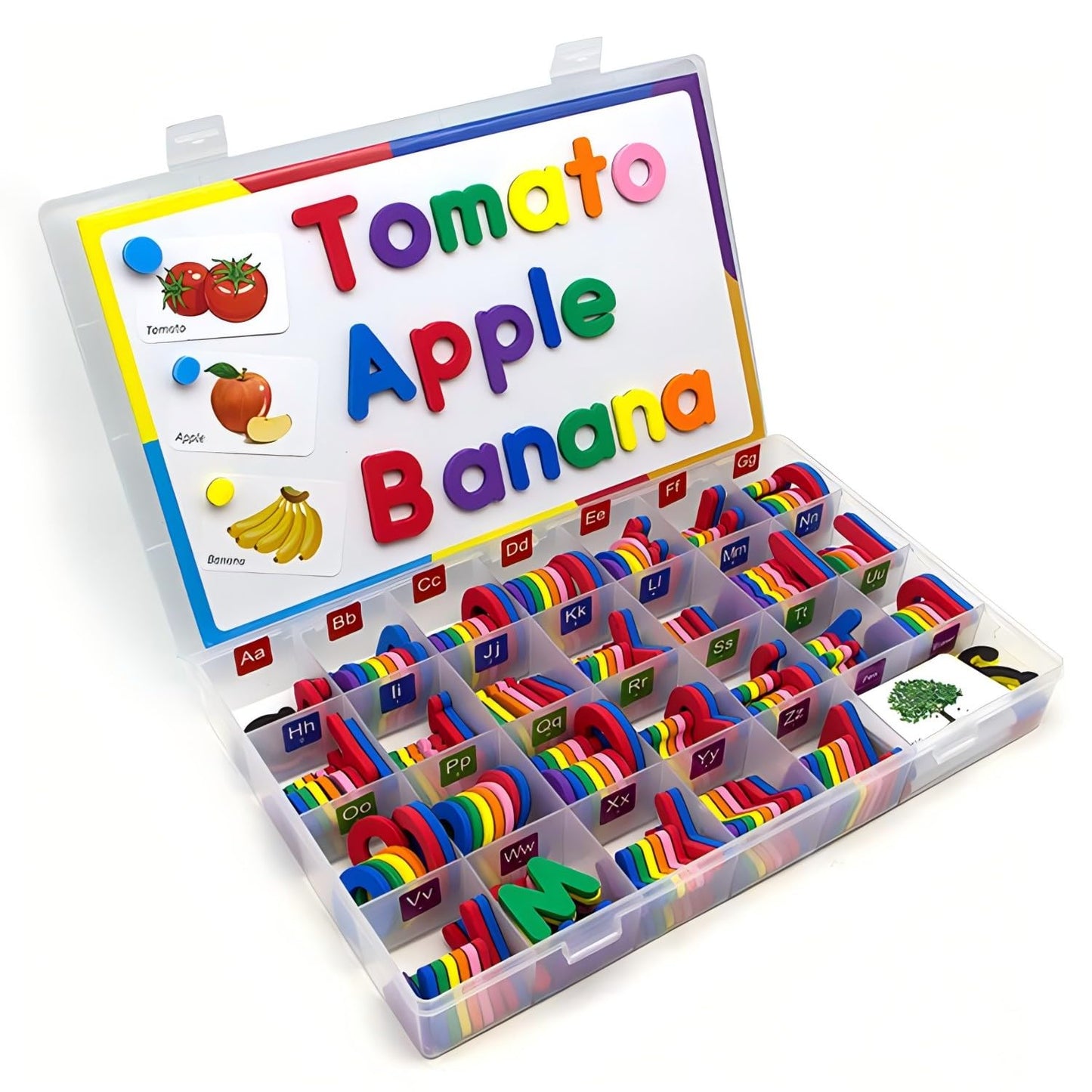 227Pcs Magnetic Letters Numbers for Kids with Dry Erase Magnetic Board & Storage Box - Magnetic Letters classroom set, Educational Refrigerator Magnets for Kids Preschool Learning & Spelling Toy Game