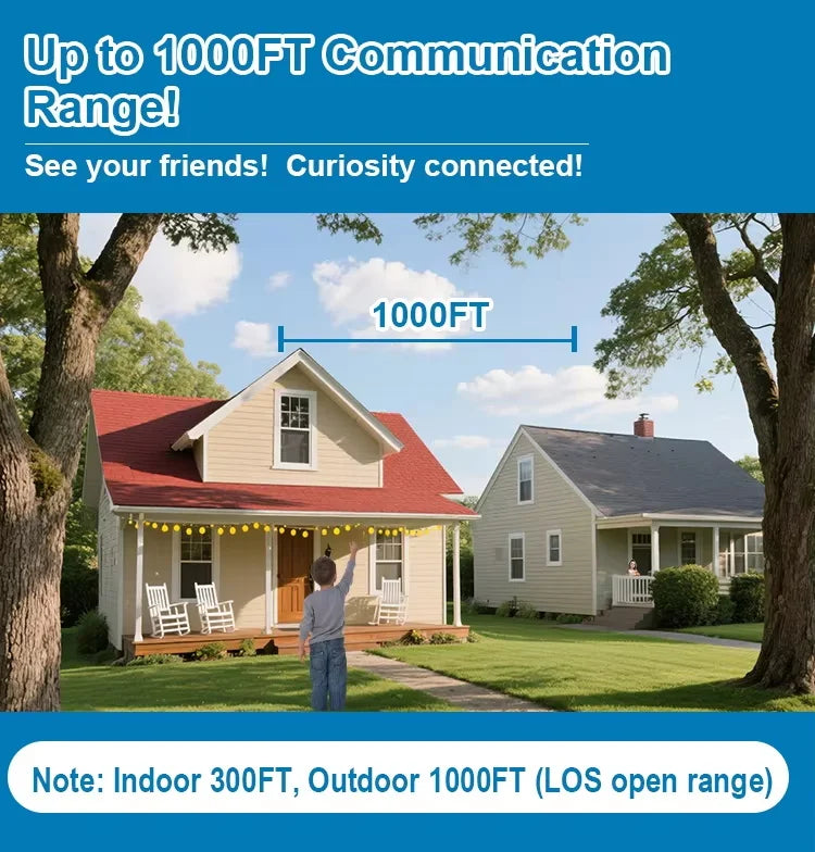 KidzConnect™ Video Walkie Talkie Set – Rechargeable Kids Camera Intercom Pair