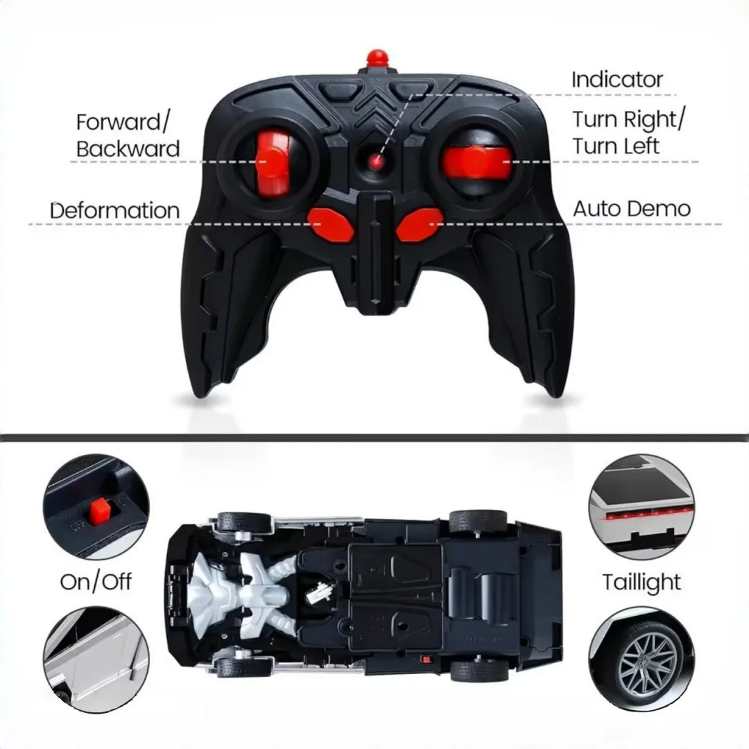 Cyber Truck Titan™ 2-in-1 Transforming RC Truck Robot – Rechargeable Remote Control Drift Car with LED Lights