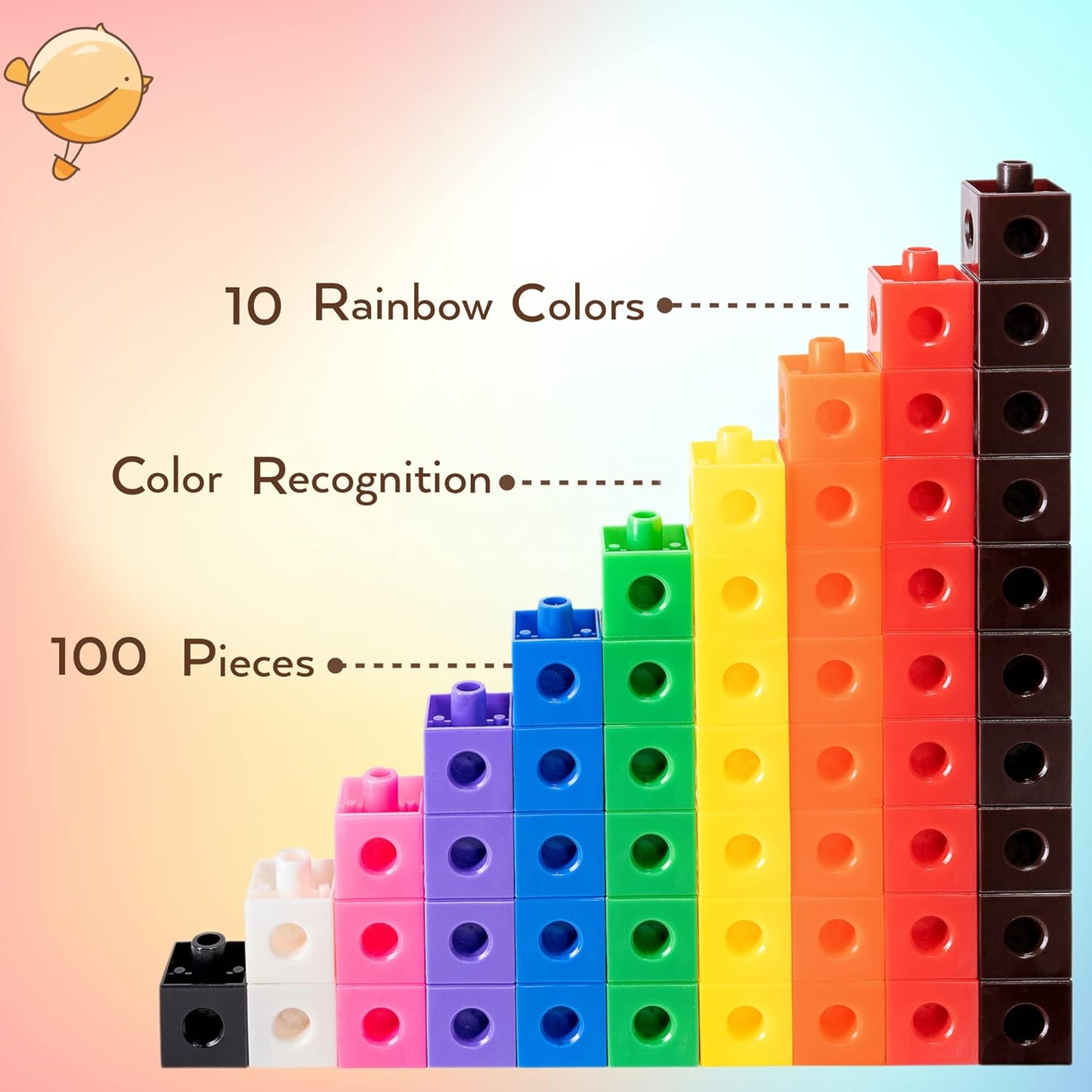 Number Blocks 100 Piece Counting Blocks Linking Cubes