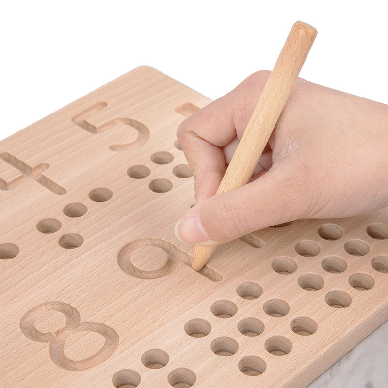 3D Wooden Number Puzzle Board – Pen Control & Counting Toy (1–10)