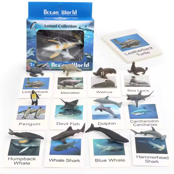 Montessori Animal Matching & Sorting Game – Educational Shape Language Cards and Animal Figurines
