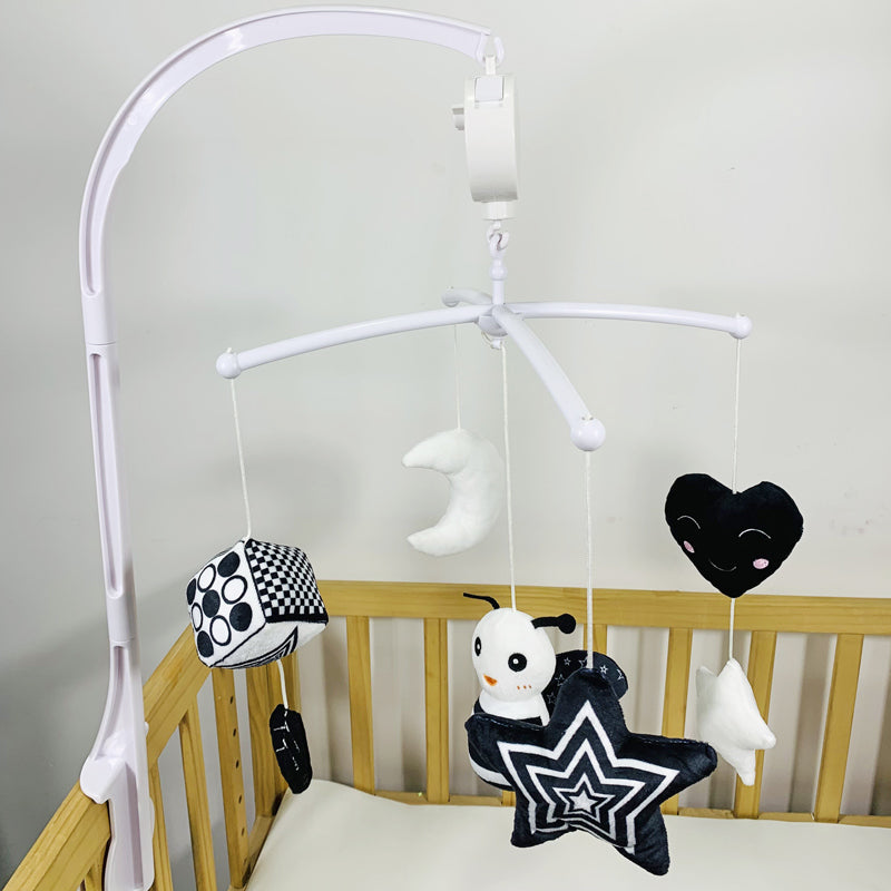 Musical Bee & Moon Crib Mobile – Black & White