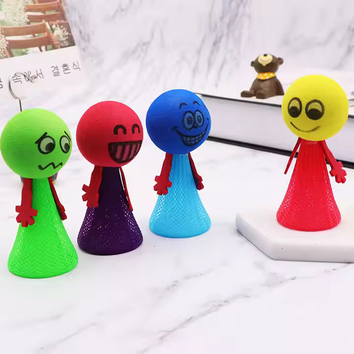 Bounce Ball Antistress Toys – Squeeze & Jumping Expression Dolls for Kids Party Favors