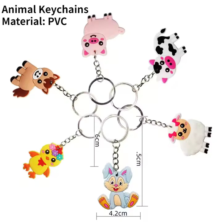 Farm Animal Party Favors – 72pcs Party Pack (Necklaces, Keychains, Bags & Fillers for Kids)