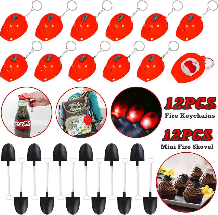 40PCS Firefighter Party Favors – Fire Truck Toys, Keychains & More