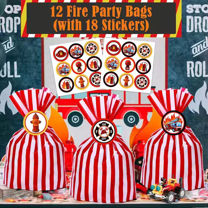 40PCS Firefighter Party Favors – Fire Truck Toys, Keychains & More