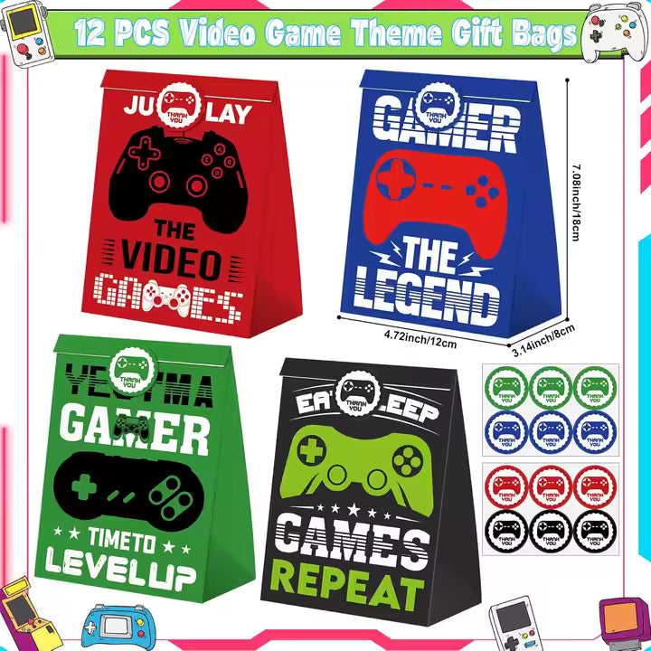 72 PCS Video Game Theme Party Favors – Goodie Bag Fillers & Rewards