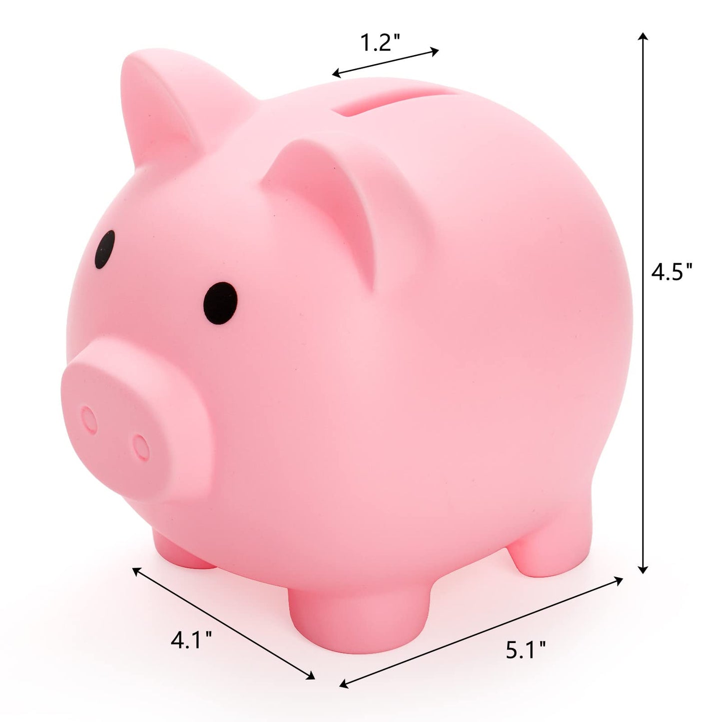 Classic Plastic Piggy Bank – Coin Money Box for Kids