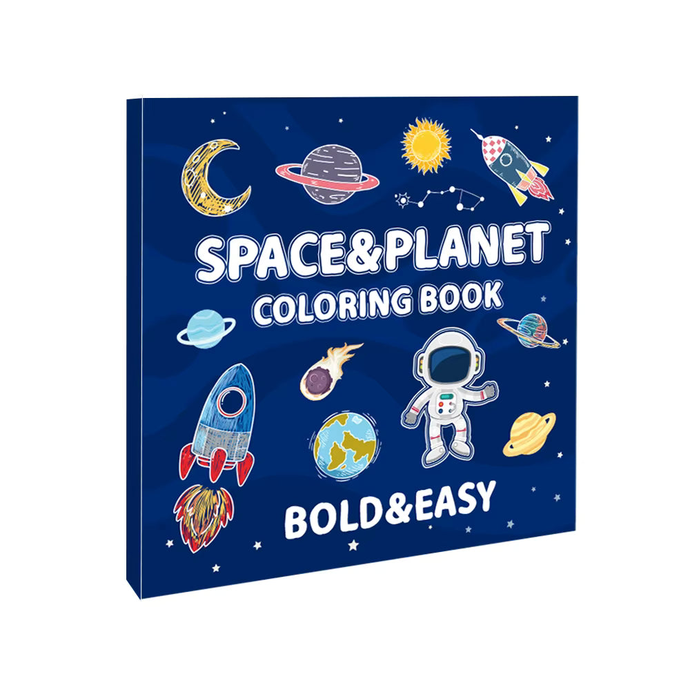 Kids Coloring Book – Bold & Easy Designs (40 Pages, Multiple Themes)