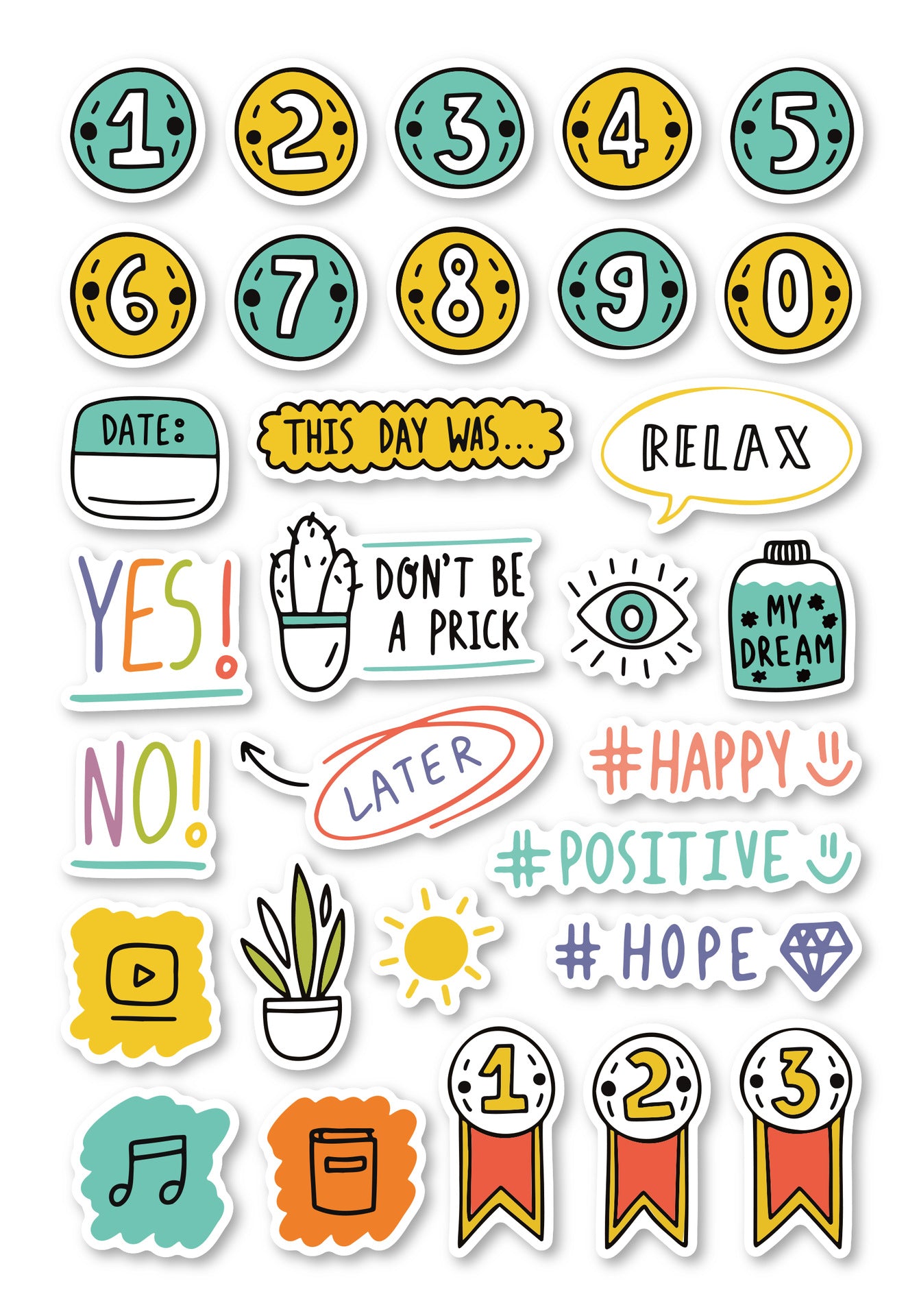 Daily Planner Sticker Set – 240 Fun & Functional Stickers (8 Sheets)