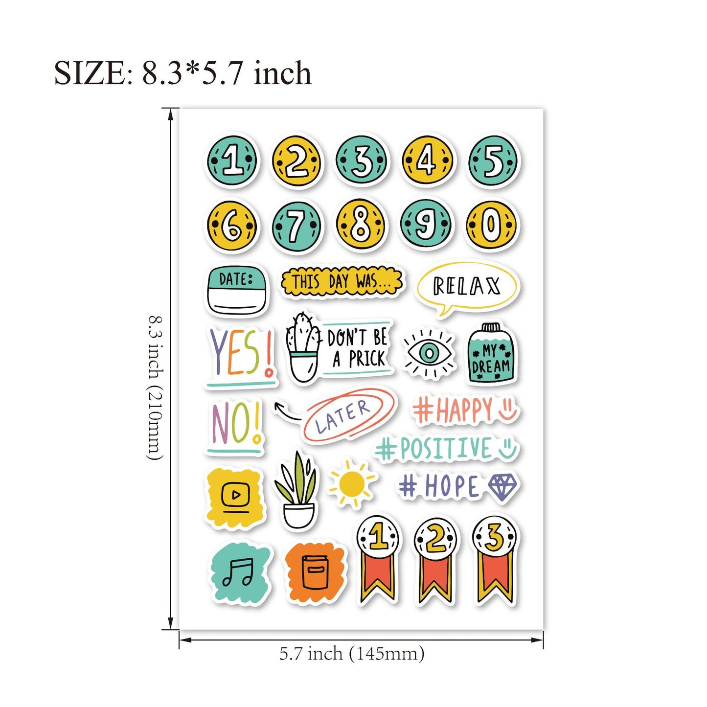 Daily Planner Sticker Set – 240 Fun & Functional Stickers (8 Sheets)