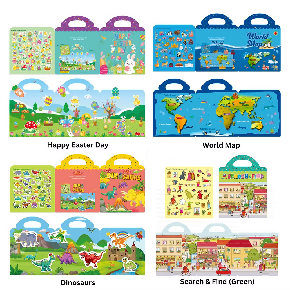 Reusable Themed Sticker Books
