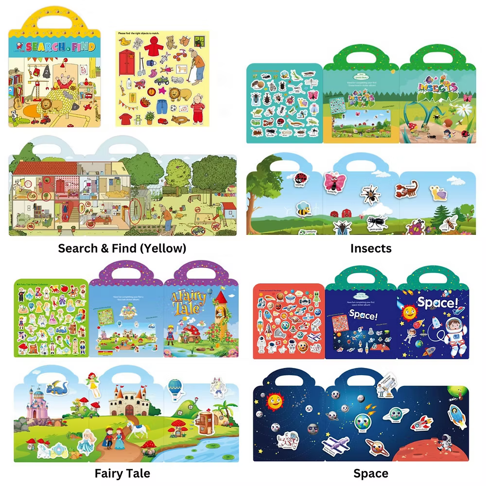 Reusable Themed Sticker Books