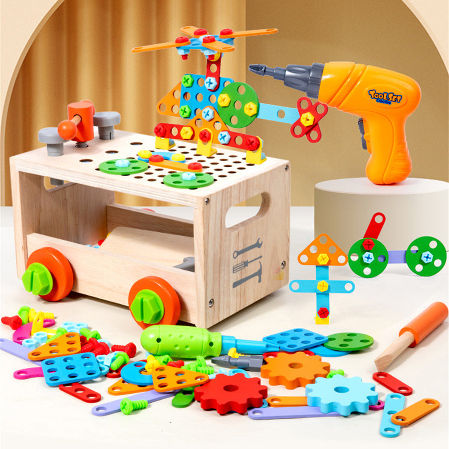 Wooden Screw Tool Set for Kids – Construction & Engineering Play