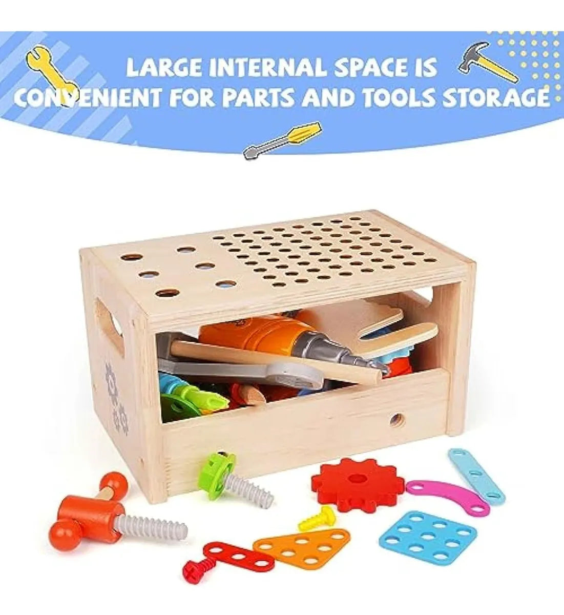 Wooden Screw Tool Set for Kids – Construction & Engineering Play