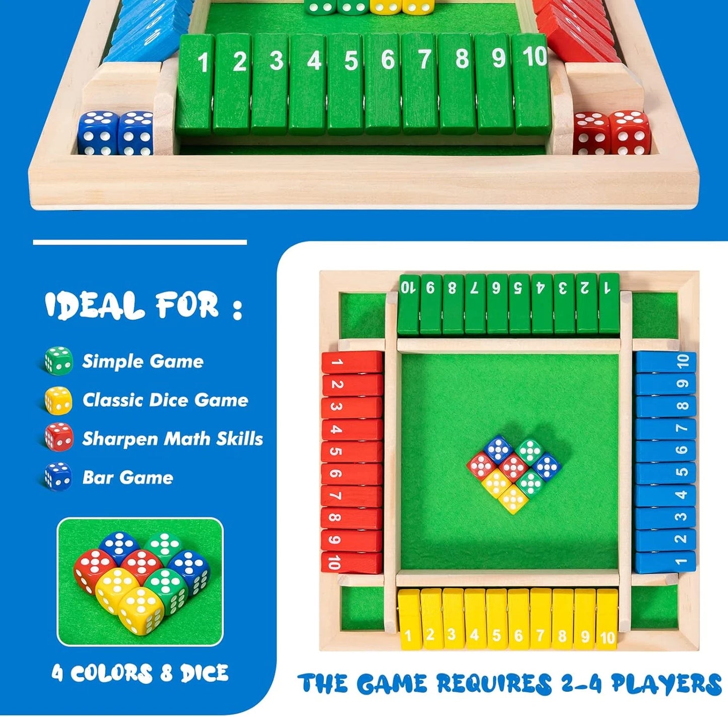 Shut the Box – Wooden Math Game