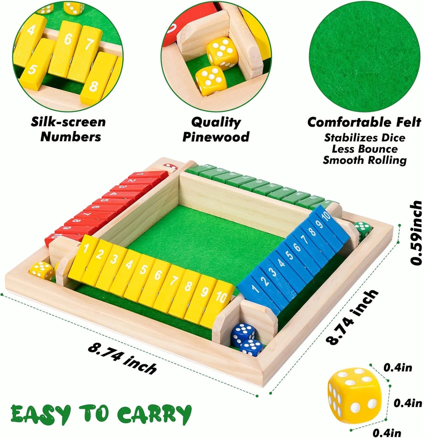 Shut the Box – Wooden Math Game